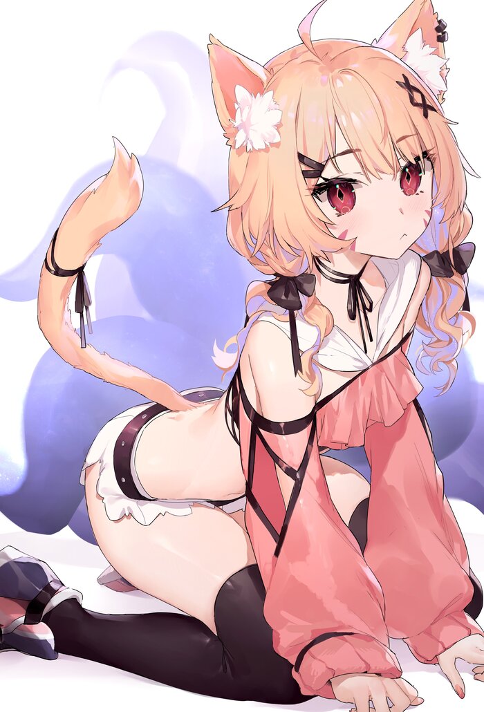   !! , Anime Art, Squchan, Virtual YouTuber, Animal Ears