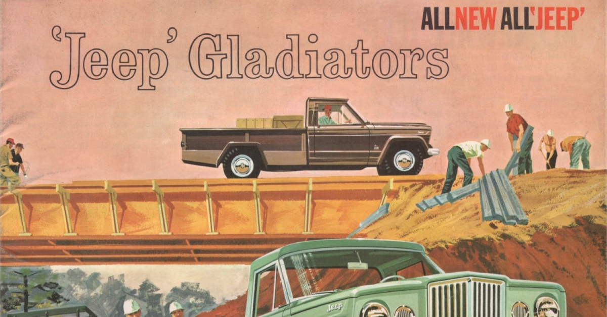 Реклама пикапа. Jeep Gladiator 1962. Jeep Gladiator 1963. Пикап Jeep Gladiator 1962–1970. Ika Gladiator 1 43.