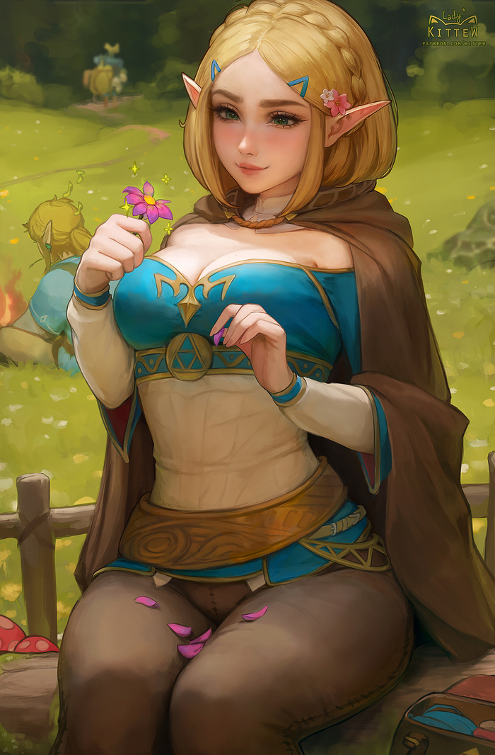   Kittew, , , Anime Art, The Legend of Zelda, Princess Zelda, Link, 