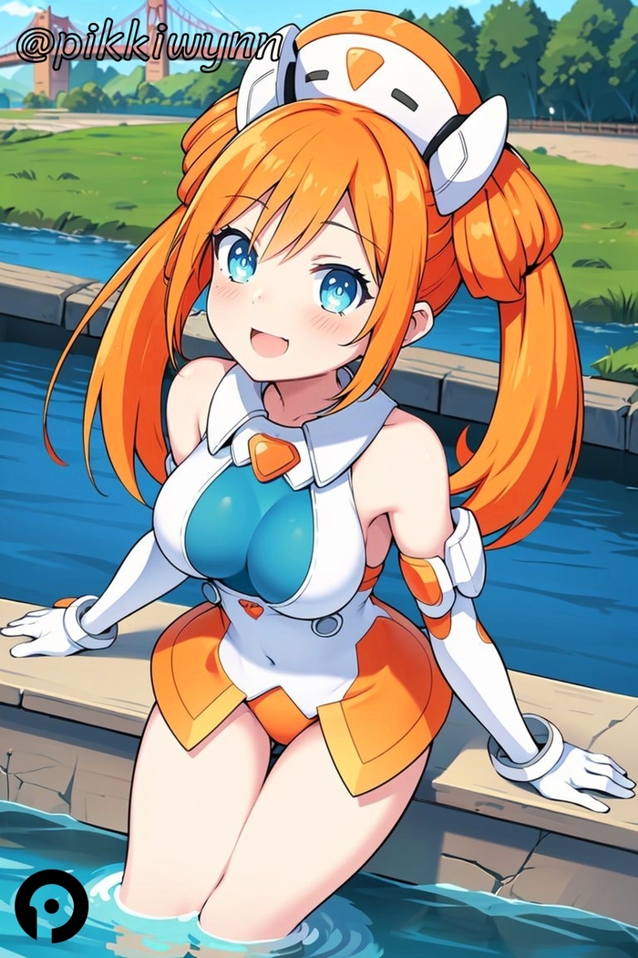 Orange Heart Anime Art, Hyperdimension Neptunia, Neptunia, Uzume Tennouboshi, Orange Heart, , Bunnysuit, Bunny Ears,  , Pikkiwynn, 
