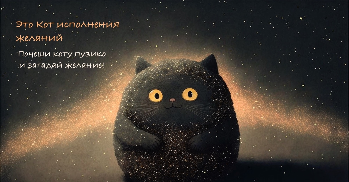 Кот исполняющий желания. Котики. добрый вечер веселые картинки.
