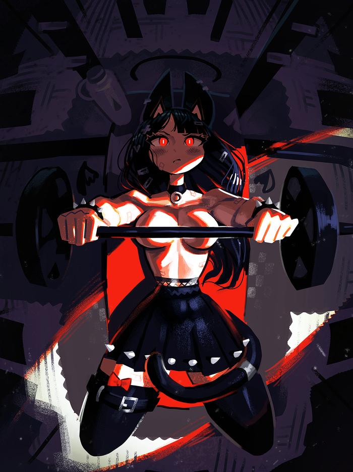 Bench Press , Anime Art, , , Animal Ears, ,  ,  