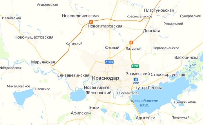 Дальний западный обход Краснодара стал отображаться на «Яндекс карте»