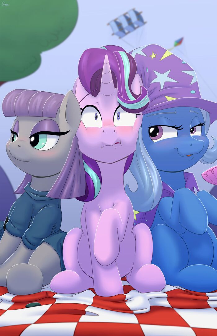     My Little Pony, Ponyart, Starlight Glimmer, Trixie, Maud Pie