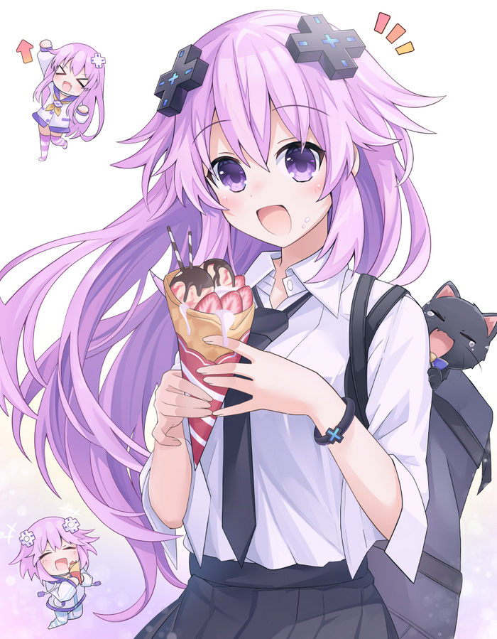 Adult Neptune Anime Art, Hyperdimension Neptunia, Neptunia, Neptune, Nepgear, , Giga-tera
