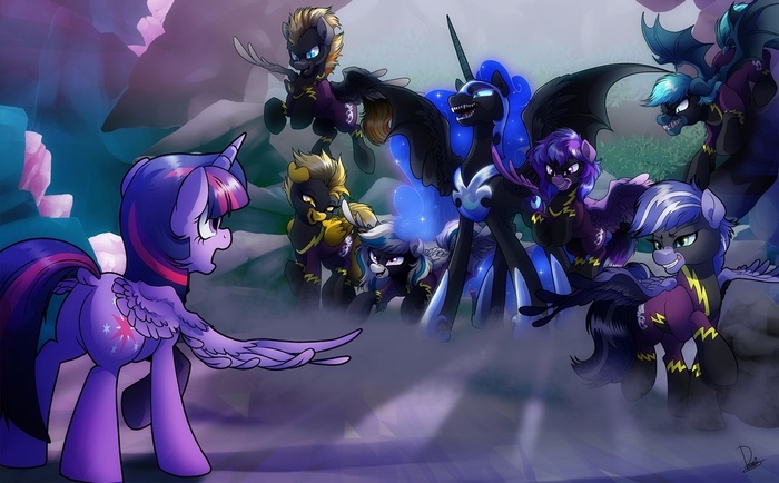 "    ?!...." My Little Pony, , Original Character, Nightmare Moon, Shadowbolts, Twilight Sparkle