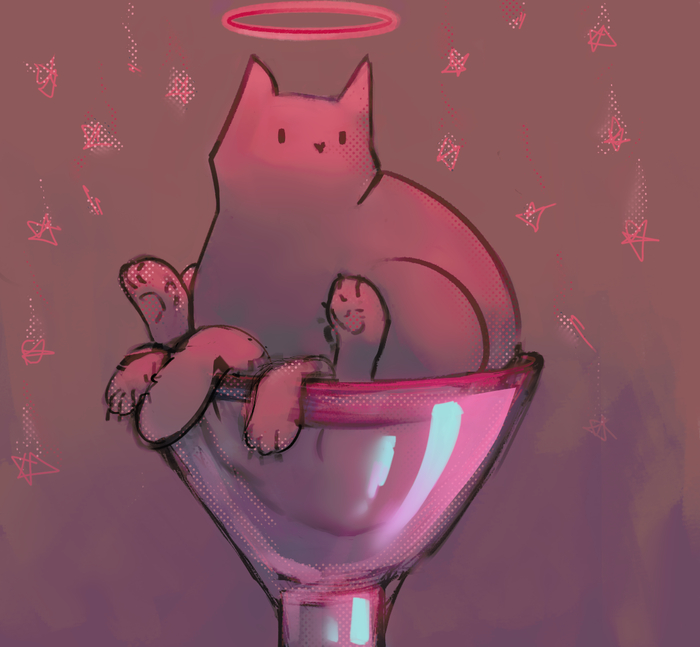 Кот в бокале