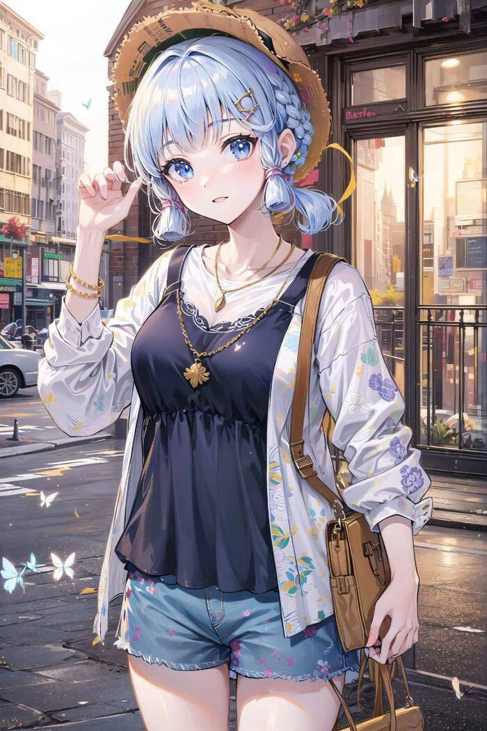 Аяка в современном городе