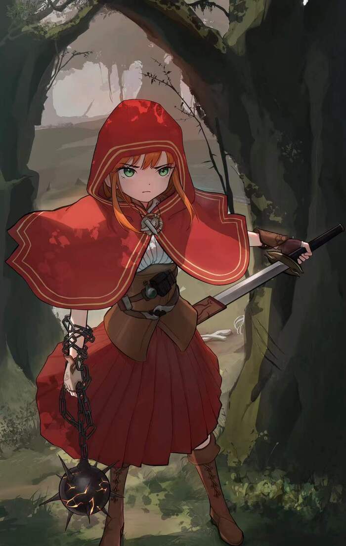 Little Red Riding Hood , Anime Art, Original Character, ,  