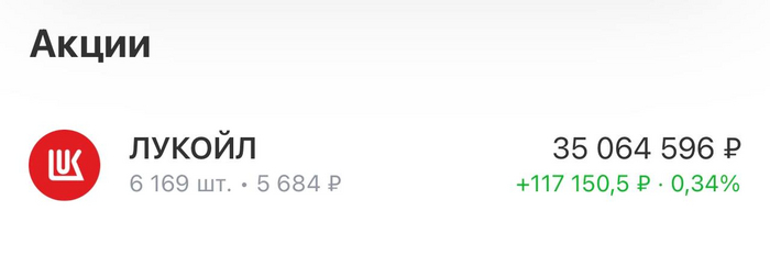 Набирал Лукойл под дивиденды