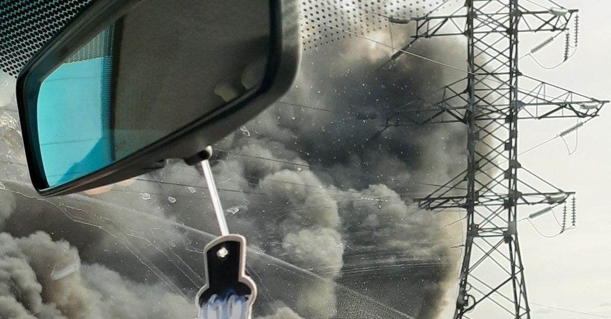 Горел асфальт | Пикабу