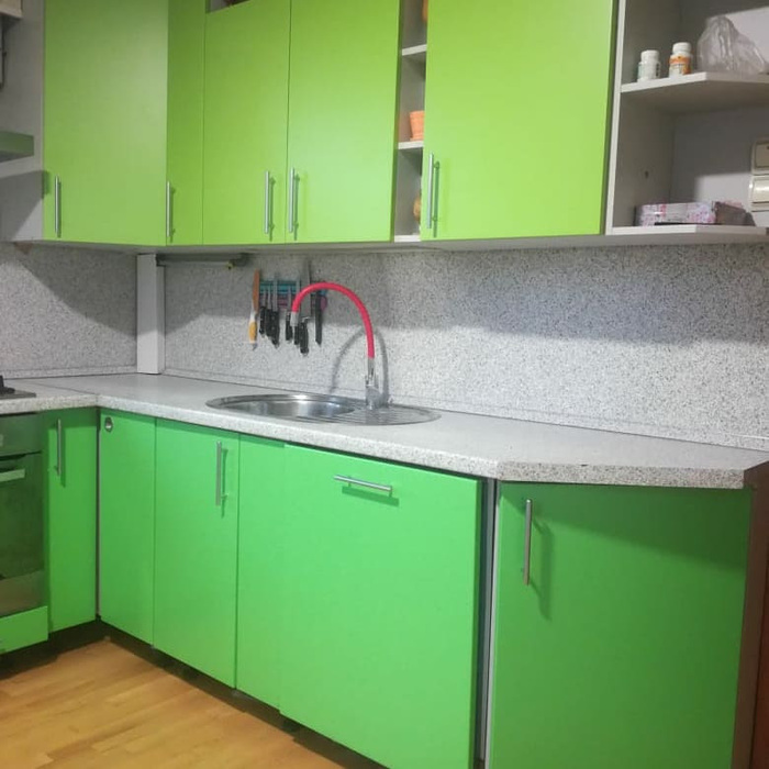 Покраска кухонных фасадов на даче | Пикабу