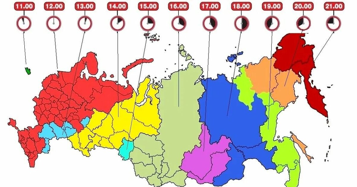 Сколько часовых в россии 2023