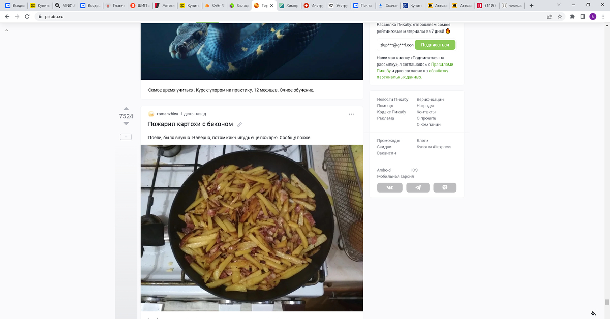 Тут картошку пожарили, с беконом | Пикабу