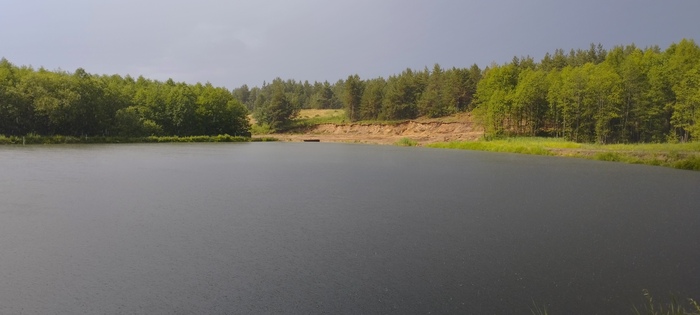 Просто фото. Озеро, лес, гроза