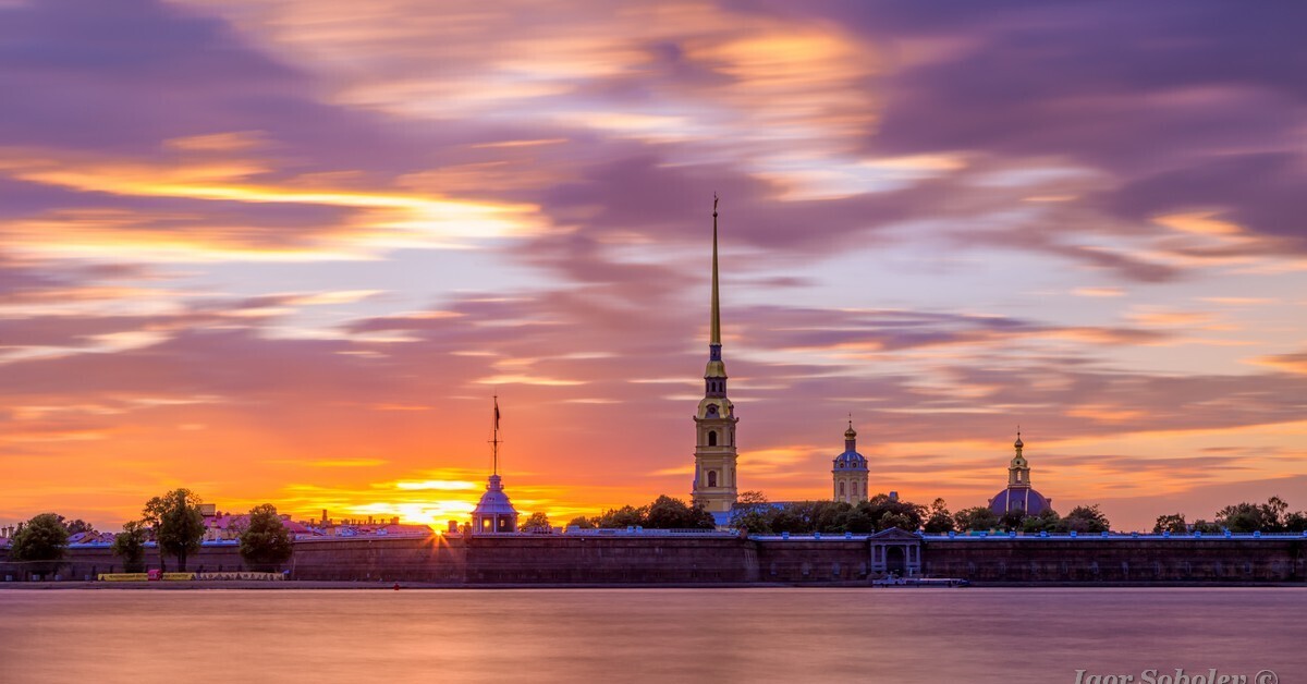 Санкт Петербург Петропавловская крепость закат