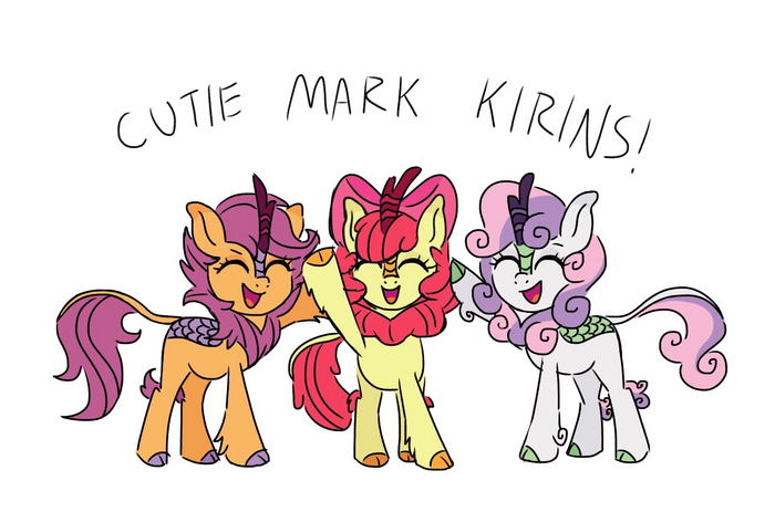    My Little Pony, Scootaloo, Sweetie Belle, Applebloom, MLP Kirin, Cutie Mark Crusaders