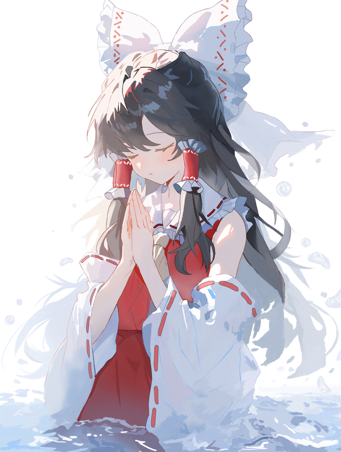 Hakurei Reimu Anime Art, , Hakurei Reimu, Touhou