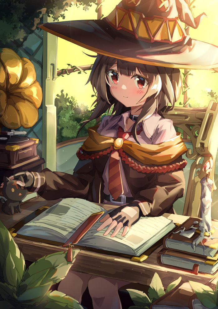  Konosuba, Megumin, Anime Art, , , , , Chomusuke