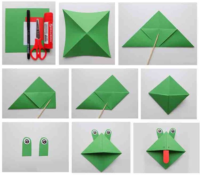 Как сделать говорящую оригами ЛЯГУШКУ из бумаги А4 своими руками?