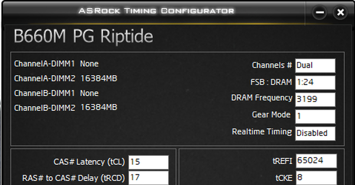 Time configuration. ASROCK timing Configurator z590.