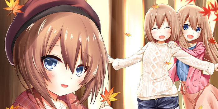 Lowee Sisters Anime Art, Hyperdimension Neptunia, Neptunia, Blanc, Rom, Ram (Neptunia)