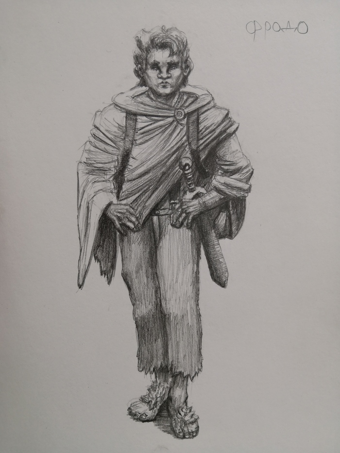 Скетч хоббита с кольцом