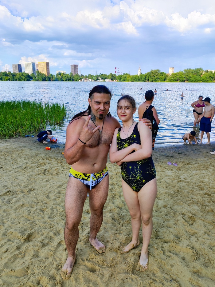 Я с дочкой на озере