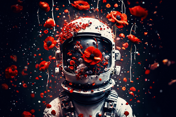 FlowerAstronautsSet StableDiffusion  ,  , Stable Diffusion, Photoshop, 