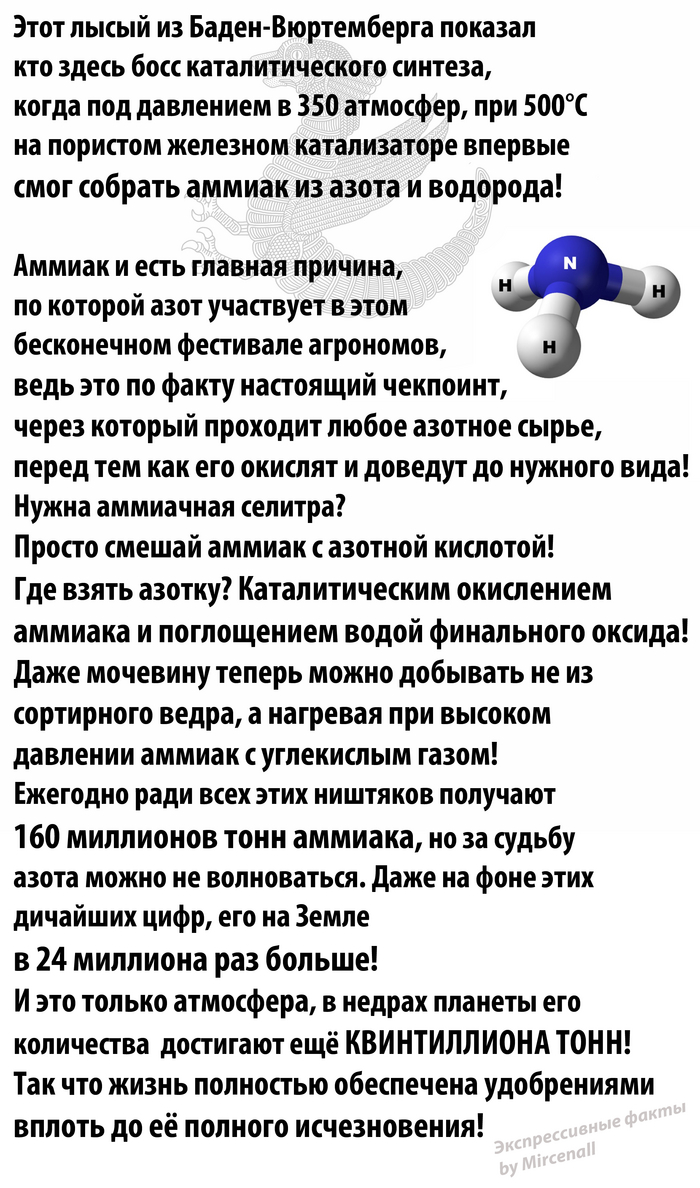 Азот - безжизненный кормилец Химия, Экспрессивные факты, Лига химиков, Юмор, Элементы, Длиннопост, Картинка с текстом, Азот
