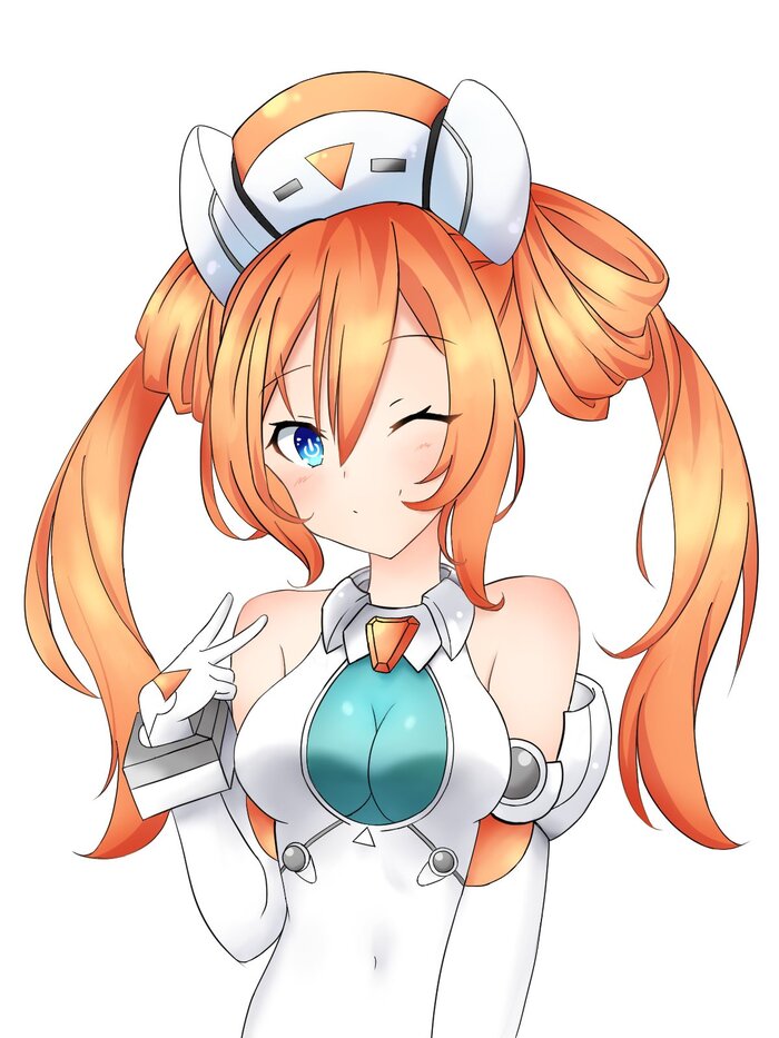 Orange Heart Anime Art, Hyperdimension Neptunia, Neptunia, Uzume Tennouboshi, Orange Heart