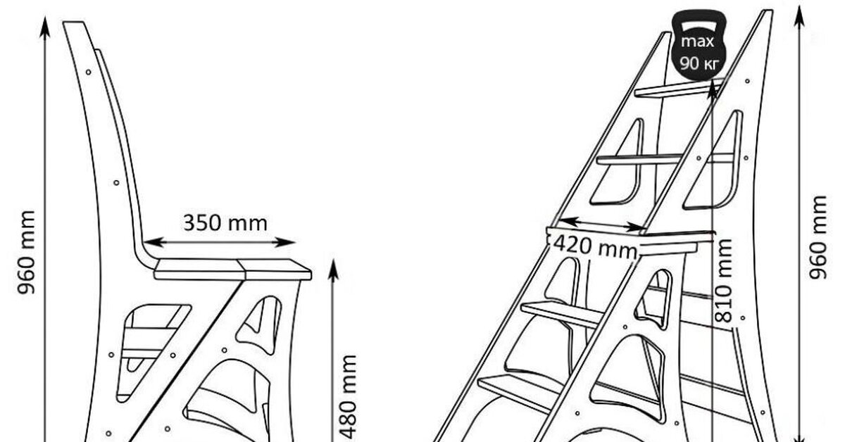 5 видео отзывов на Деревянный стул лестница стремянка TEXTURA – OZON