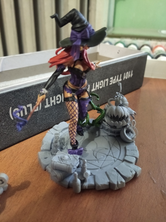 Ведьма в ловушке, процесс Покраска миниатюр, Миниатюра, Ведьмы, Ручная работа, Длиннопост, Рукоделие без процесса