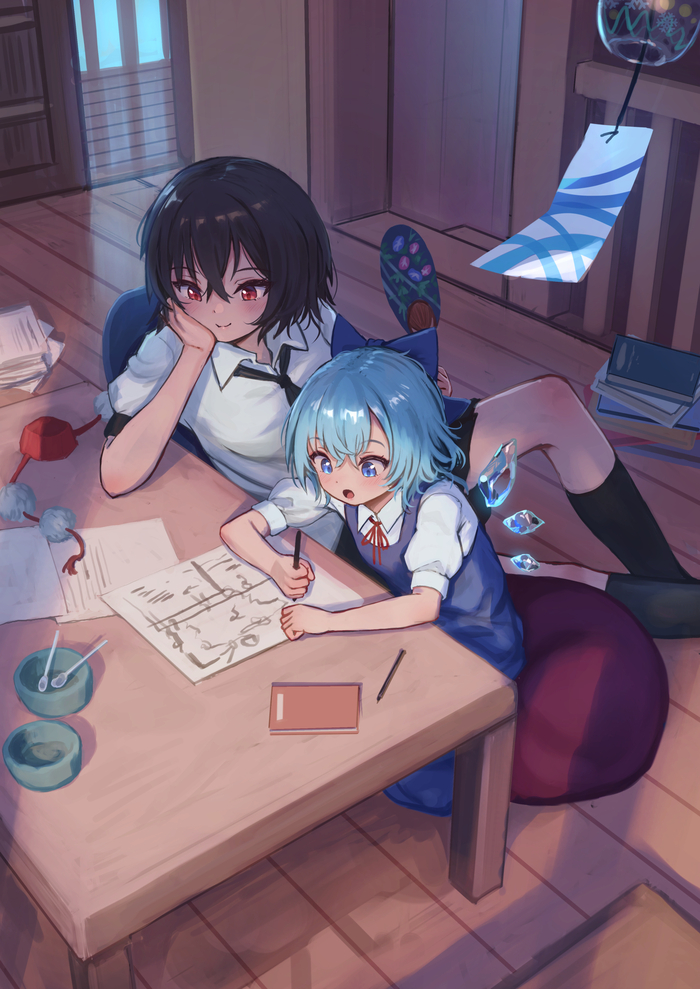  Touhou, Cirno, Shameimaru Aya, Anime Art, , 