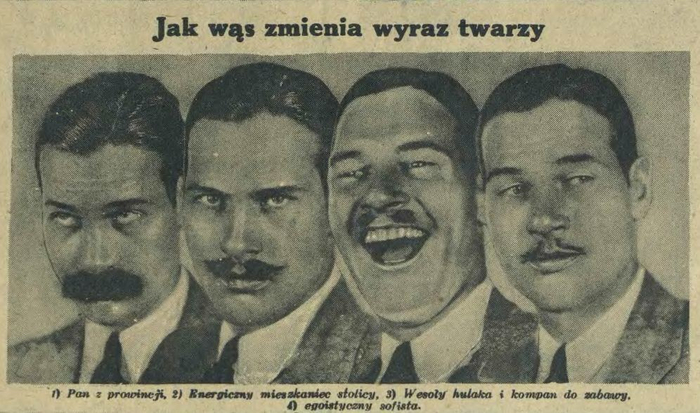 Как усы меняют выражение лица человека