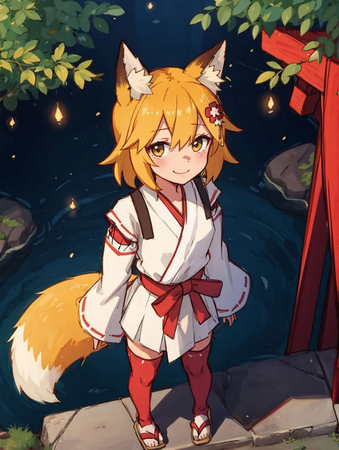 -    , , Anime Art,  , Animal Ears, Sewayaki Kitsune No Senko-san, Senko-san, 