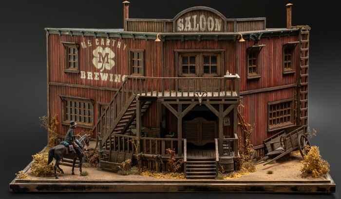 Diorama   , , 3D ,  , Saloon,  , , , Western, Red Dead Redemption, Red Dead Redemption 2, 