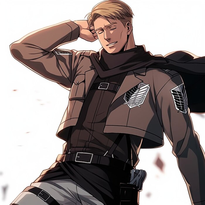   Attack on Titan, Anime Art, Erwin Smith,  