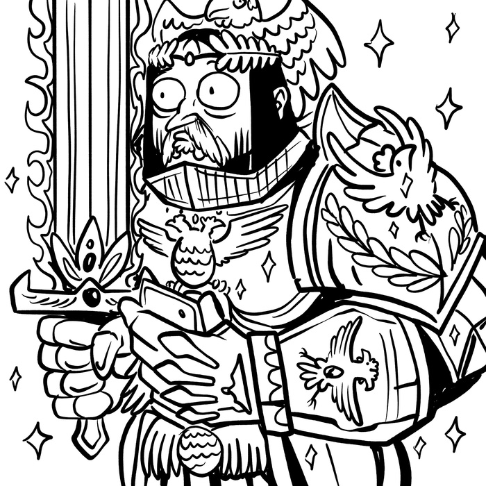 Превозношение Благодарность, Арт, Рисунок, Авторский комикс, Комментарии на Пикабу, Юмор, Мат, Warhammer 40k, Warhammer, Император человечества, Император, Длиннопост, Скриншот