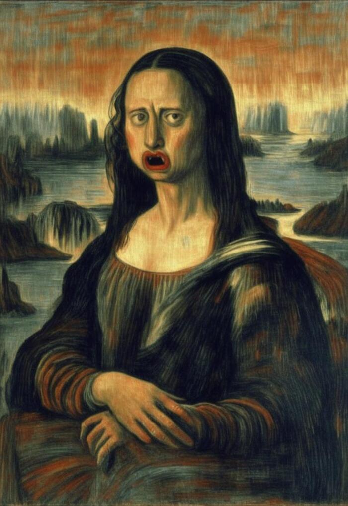 "Мона Лиза" + "Крик" Мунка по версии Kandinsky