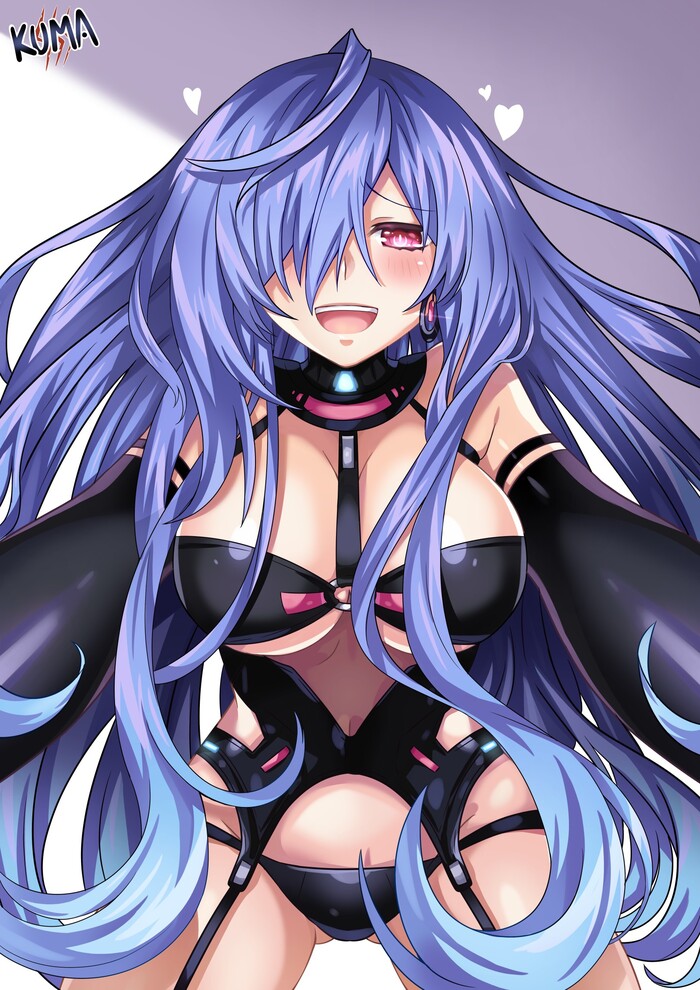 Iris Heart Anime Art, Hyperdimension Neptunia, Neptunia, Pururut, Plutia, Iris Heart, Lewdkuma