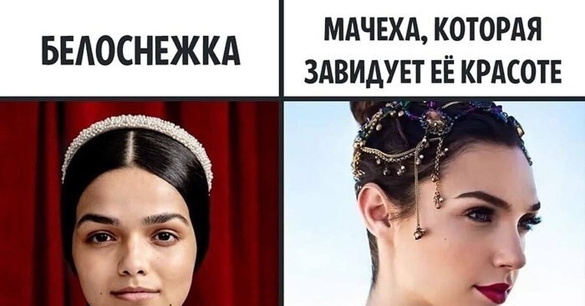 Мем белоснежка и 7 черных