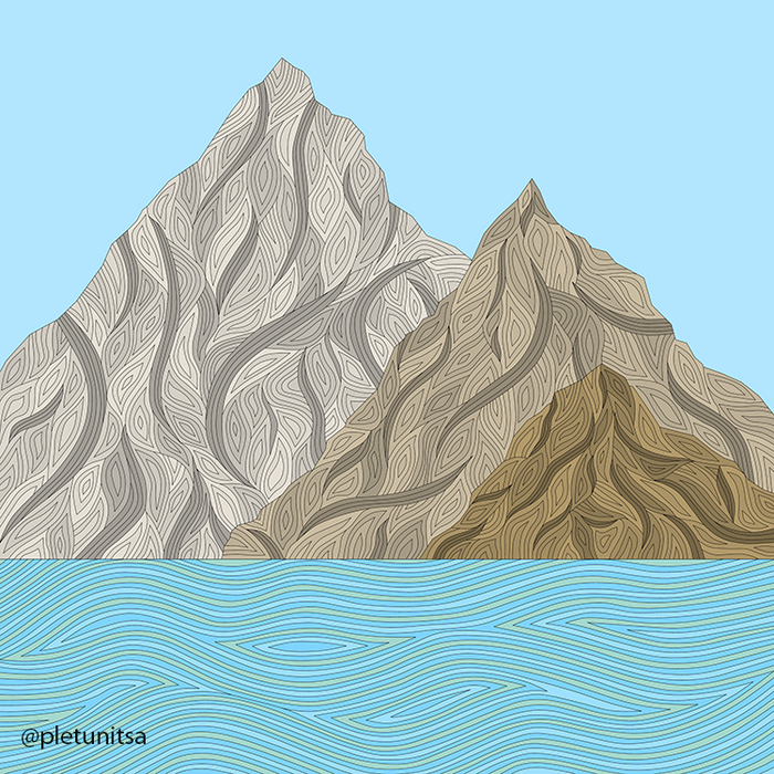 Горы у озера