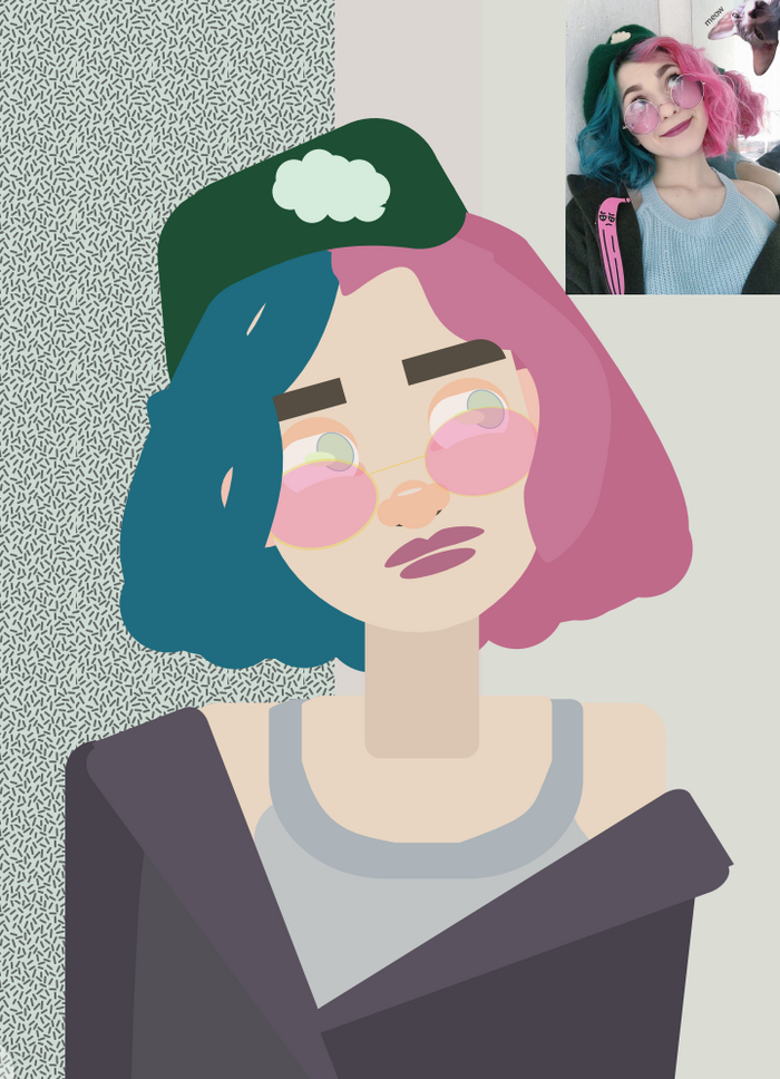 В жизни есть две вещи :векторная графика и цветные волосы