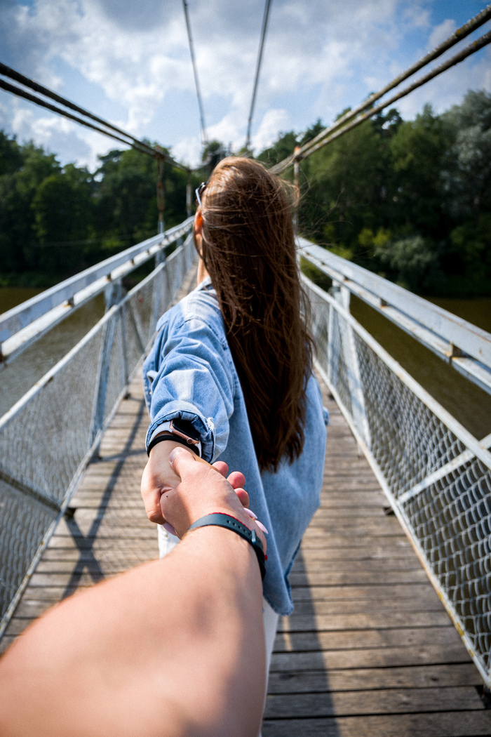 Следуй за мной Мост, Следуй за мной, Жена, Республика Беларусь, Подвесной мост, Путешествия, Мобильная фотография