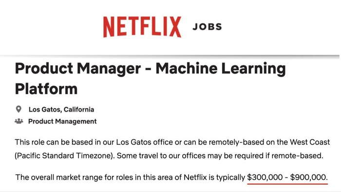 Netflix опубликовал вакансию менеджера ИИ-платформы с зп до $900 тысяч в год