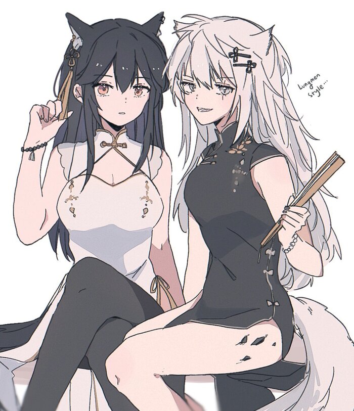    Anime Art, , Lappland, Texas (Arknights), , Animal Ears, Seri (vyrlw), Arknights