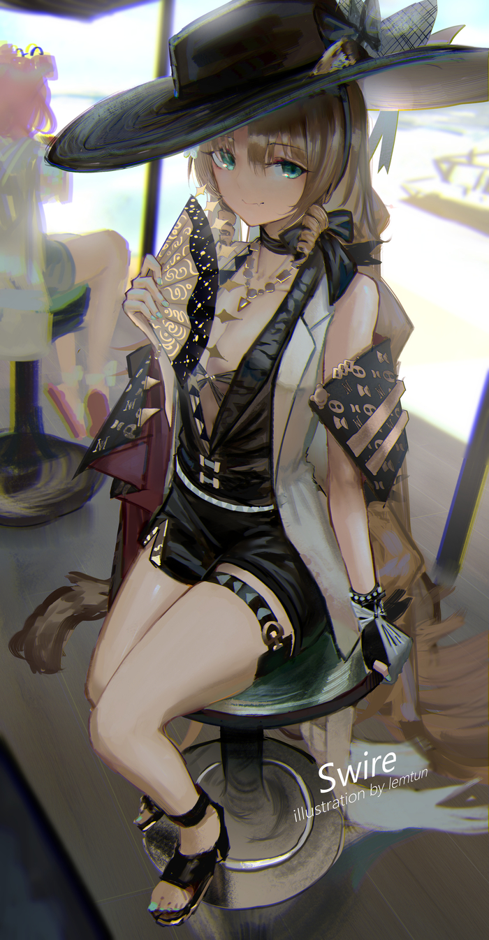  Anime Art, , Arknights, Swire the Elegant Wit
