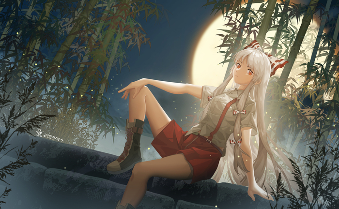  Touhou, Fujiwara no Mokou, Anime Art, , , 