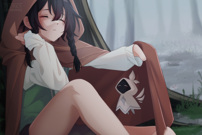 FanArt Genshin Impact - Nameless bard and Venti Anime Art, , Genshin Impact, Nameless bard, Venti (Genshin Impact)